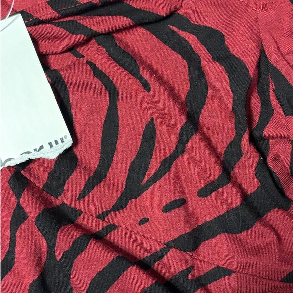 Bar III Zebra Print Ruched Long Sleeve Crop Top Small NWT - Picture 3 of 4